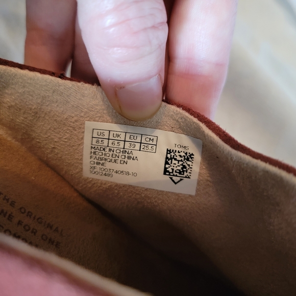 Maroon TOMS Heeled Suede Mules with Tassle Detail - Size 8.5 - Picture 6 of 6